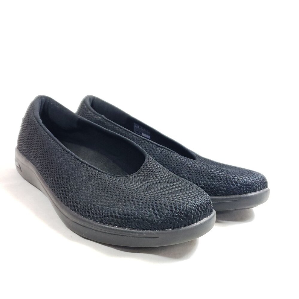 Skechers Womens Size 11 Comfort Slip-On Shoes Black Mesh Lightweight Casual